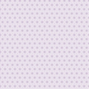 27 Geometric Stars- Japanese Hemp Leaves- Asanoha- PastelOrchid- Lavender- Purple on Off White Background- Petal Solids Coordinate- sMini