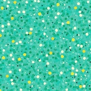 Confetti Polka Dots Ditsy - Bright Green - Medium Scale (Colors, Confetti & Kimono Dolls)