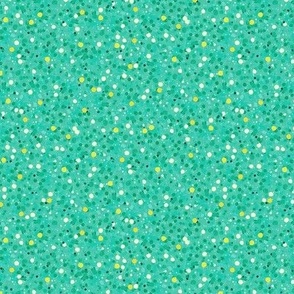 Confetti Polka Dots Ditsy - Bright Green - Small Scale (Colors, Confetti & Kimono Dolls)