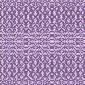 27 Geometric Stars- Japanese Hemp Leaves- Asanoha- White on Orchid- Lavender- Purple Background- Petal Solids Coordinate- sMini