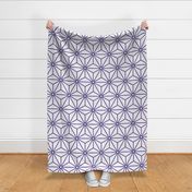 28 Geometric Stars- Japanese Hemp Leaves- Asanoha- Grape- Lavender- Purple on Off White Background- Petal Solids Coordinate- Extra Large