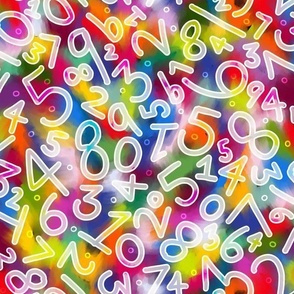 Numbers rainbow normal scale