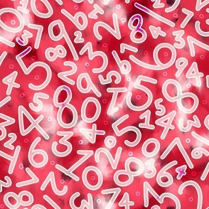 Numbers red normal scale