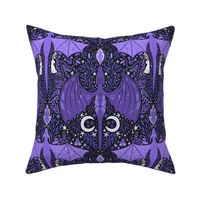 Maximalist Folk Dragons and Enchanted Forest Friends - periwinkle purple - medium