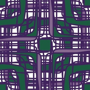 Purple Green Retro Geometric Squares 