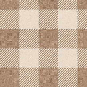 Twill Buffalo Plaid Latte Beige 