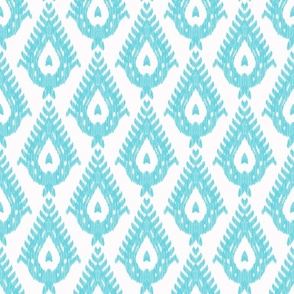 Classic Teardrop Ikat in ocean blue and white