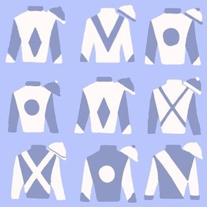 Classic Jockey Silks in Periwinkle and Lavendar