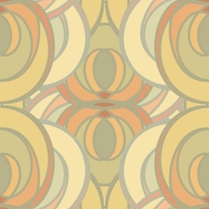 Retro Spiders Vintage Pattern Pale Yellow 