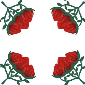 Abstract Group of Roses Pattern 