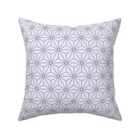 28 Geometric Stars- Japanese Hemp Leaves- Asanoha- Pastel Grape- Lavender- Purple on Off White Background- Petal Solids Coordinate- Small