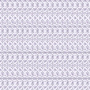 28 Geometric Stars- Japanese Hemp Leaves- Asanoha- Pastel Grape- Lavender- Purple on Off White Background- Petal Solids Coordinate- sMini