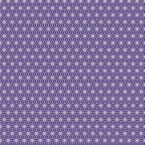 28 Geometric Stars- Japanese Hemp Leaves- Asanoha- White on Grape- Lavender- Purple Background- Petal Solids Coordinate- sMini