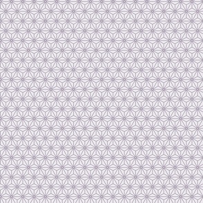 29 Geometric Stars- Japanese Hemp Leaves- Asanoha- Pastel Plum- Lavender- Purple on Off White Background- Petal Solids Coordinate- sMini