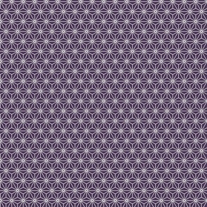 29 Geometric Stars- Japanese Hemp Leaves- Asanoha- White on Plum- Lavender- Purple Background- Petal Solids Coordinate- sMini