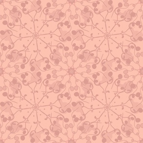 Pale Pink Background  Circle Vintage Symm