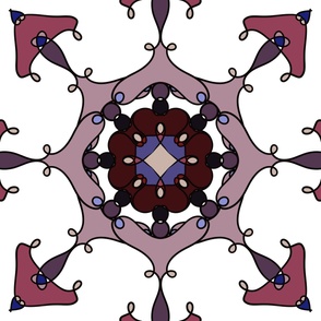 Purple Maroon White Symmetrical Tape