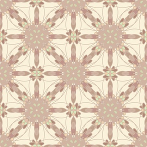 Neutral Pale Symmetrical Tapestry Bei
