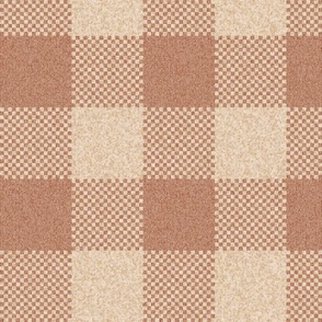  Woven Gingham Plaid Terracotta Ochre