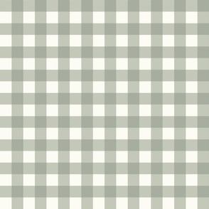 Gingham Sage Green