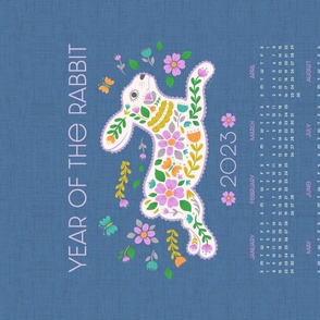 Year of the Rabbit 2023 Calendar | Blue