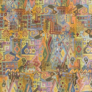 Multi Color Abstract Tribal Flair