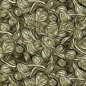 Charcoal Foliage in Sage Green