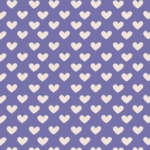 Sweet Hearts - Purple + Cream - Small
