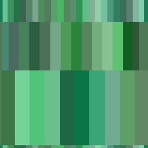 No Ai - Tiered green stripes