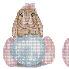 Easter Bunny Girl Cross Stitch