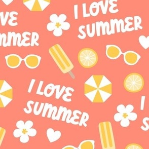 I love summer coral yellow