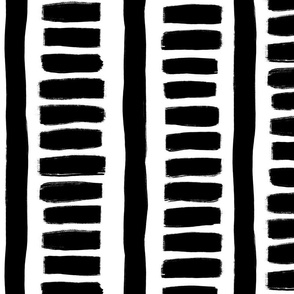 vertical and horizontal stripes black and white