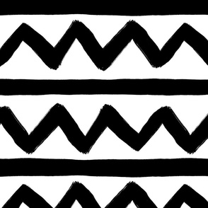 stripe zig zag black and white