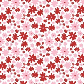 FLOWER FLORAL VALENTINES DAY WHITE PINK AND RED
