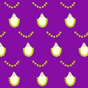 Ayumi - violet romantic abstract art design fabric pattern