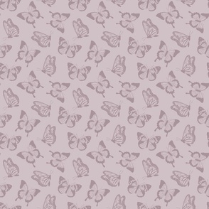 Light Purple Tonal Butterflies 6 inch