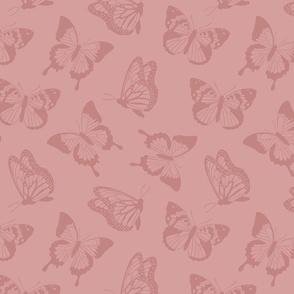 Pink Mauve Tonal Butterflies 12 inch