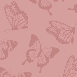 Pink Mauve Tonal Butterflies 24 inch