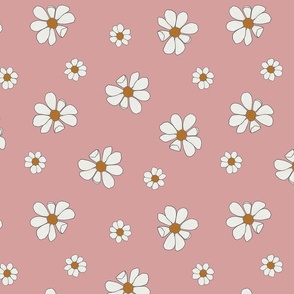 Mauve Pink Daisies 12 inch