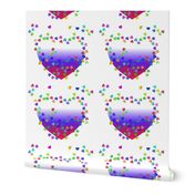 Confetti Multiple Colored Hearts Floating Hearts Modern