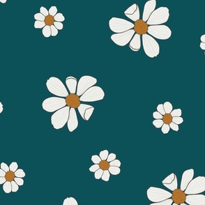 Teal Daisies 24 inch