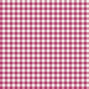 Dark Pink Gingham Plaid 6 inch