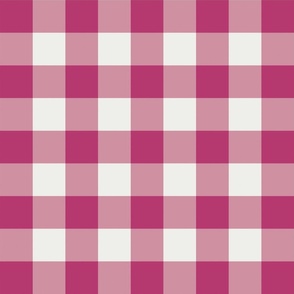 Dark Pink Gingham Plaid 24 inch