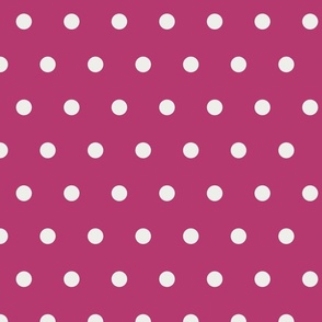 Magenta Pink and White Polka Dots 24 inch