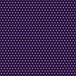 Dark Purple and White Polka Dots 6 inch