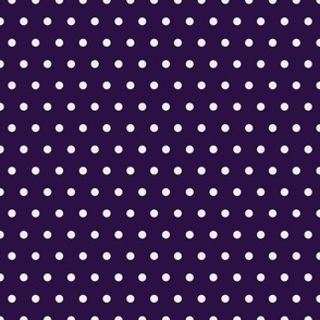 Dark Purple and White Polka Dots 12 inch