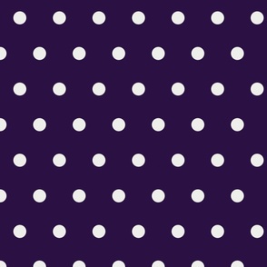 Dark Purple and White Polka Dots 24 inch