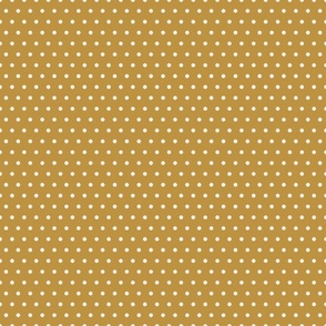 Golden Yellow and White Polka Dots 6 inch