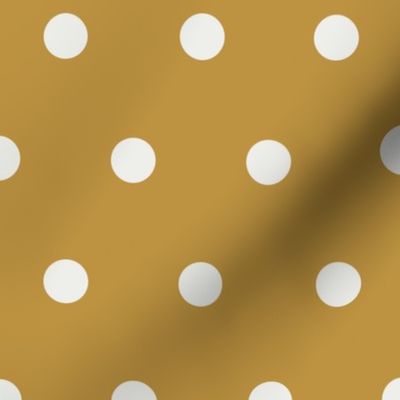 Golden Yellow and White Polka Dots 24 inch