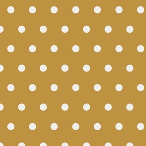 Golden Yellow and White Polka Dots 24 inch
